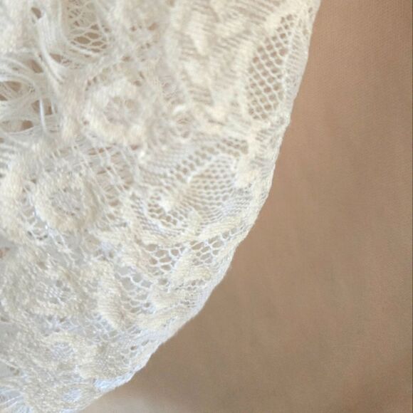 EC LONDON TIMES CREAM EYELET LACE DRESS SZ.4 - Picture 5 of 5